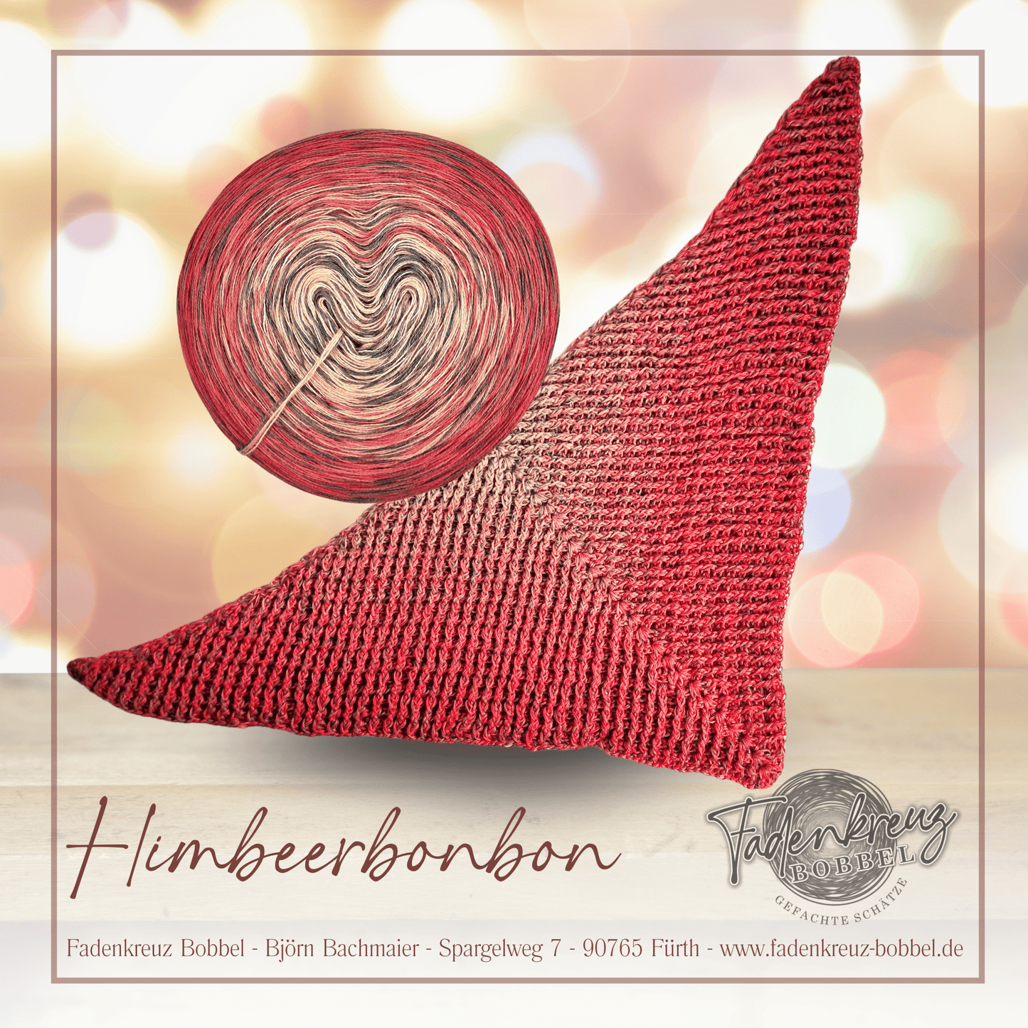 Himbeerbonbon - Fadenkreuz Bobbel Shop