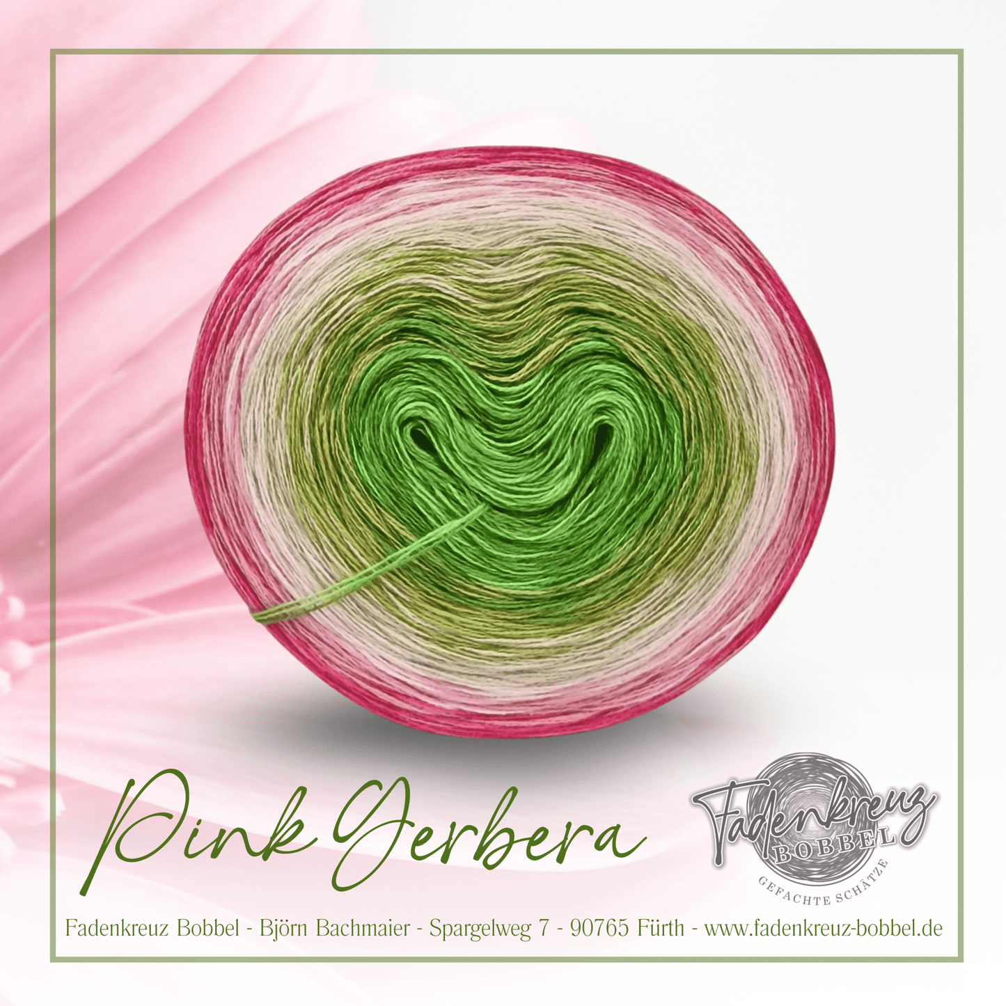 Pink Gerbera - Fadenkreuz Bobbel Shop