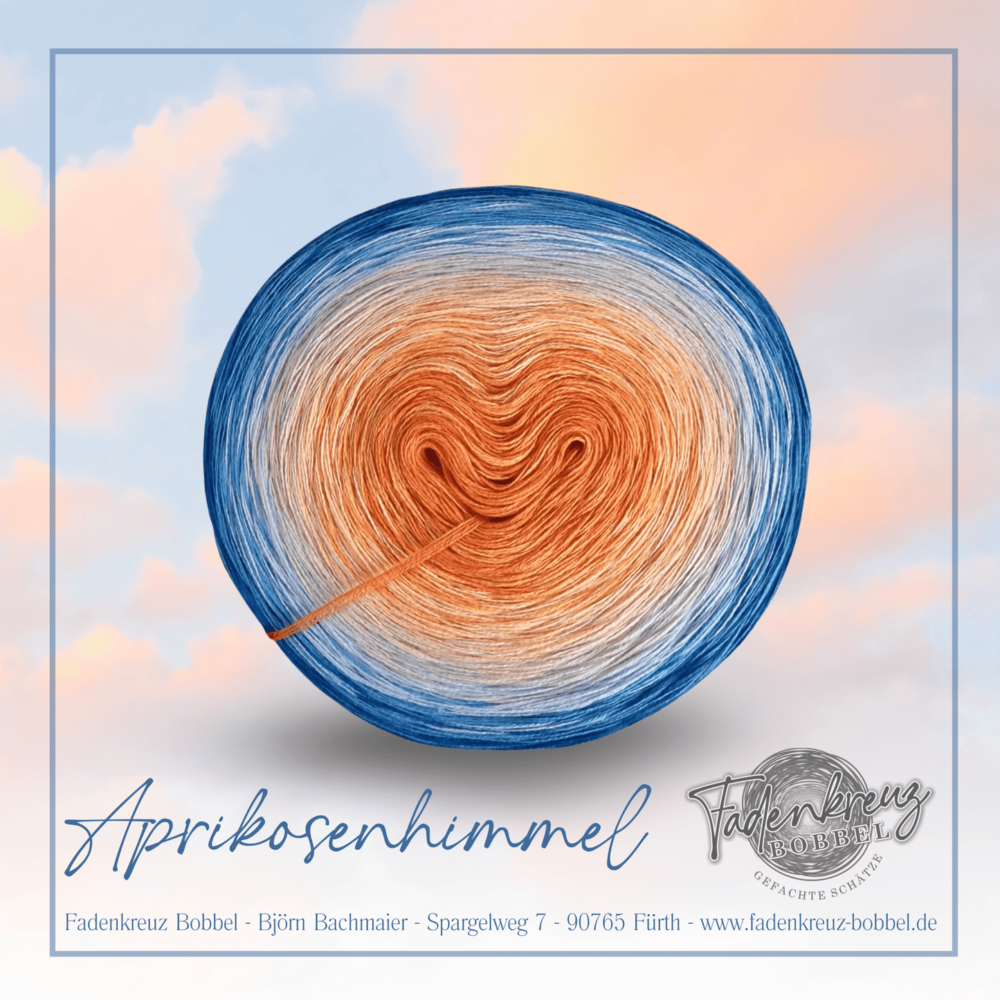 Aprikosenhimmel - Fadenkreuz Bobbel Shop