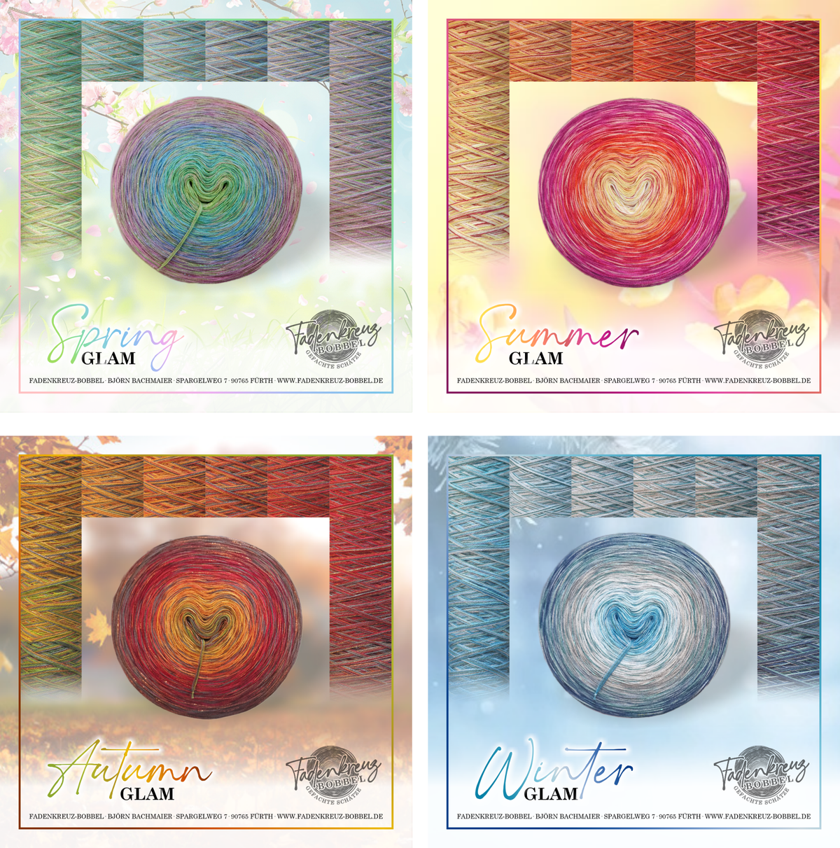 Bobbel Jahreszeiten 4er-Set GLAM