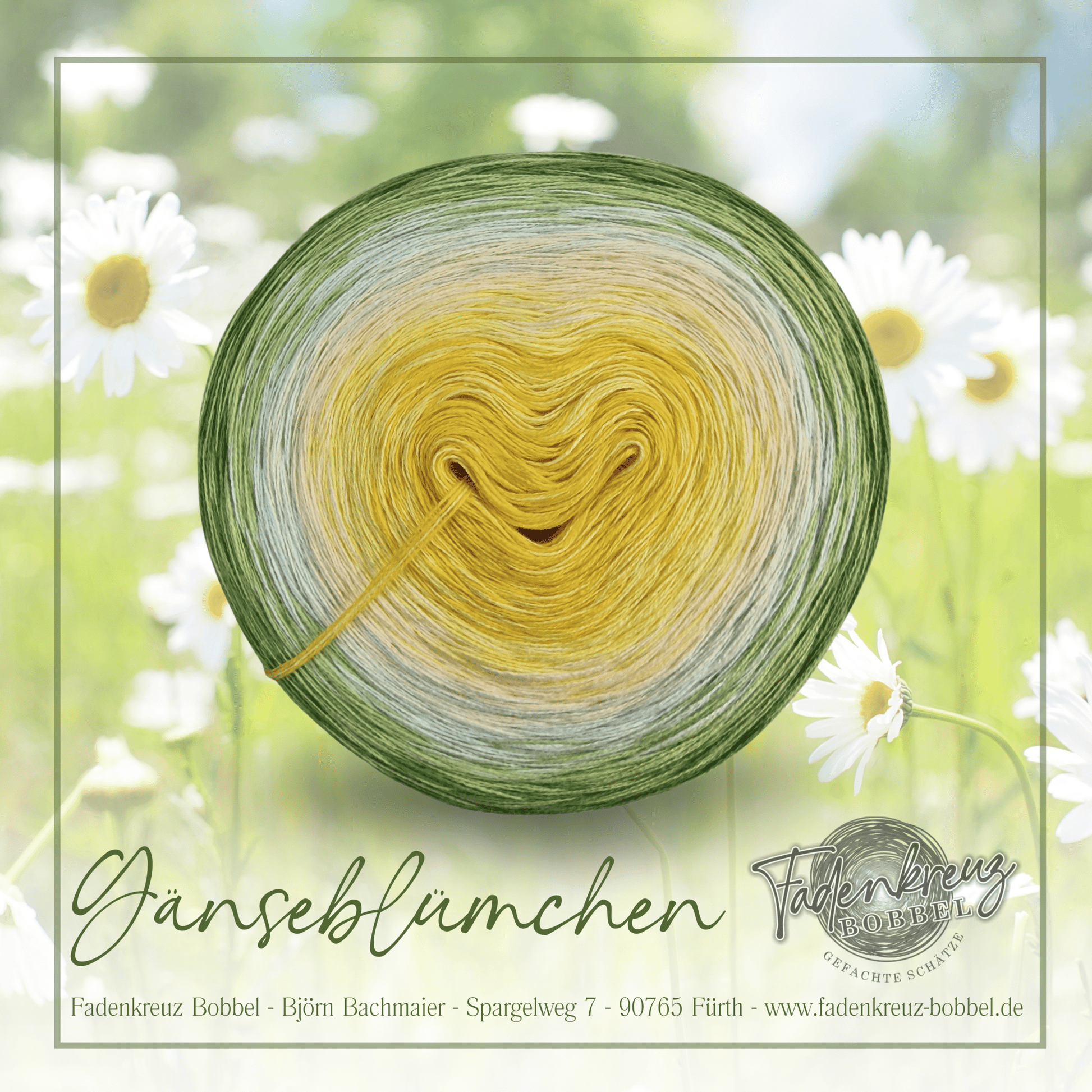 Gänseblümchen - Fadenkreuz Bobbel Shop