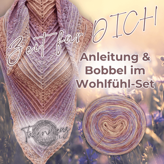 Funky Pastello 1.400m & klassische Anleitung Kreuzweise - Fadenkreuz Bobbel Shop