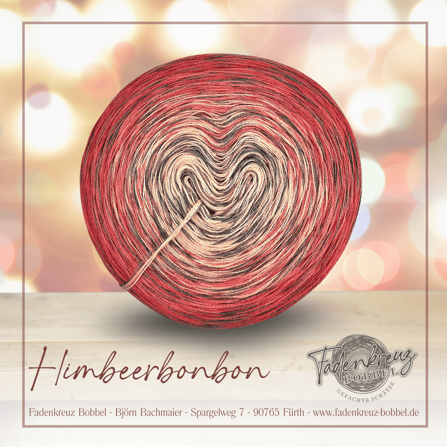 Himbeerbonbon - Fadenkreuz Bobbel Shop