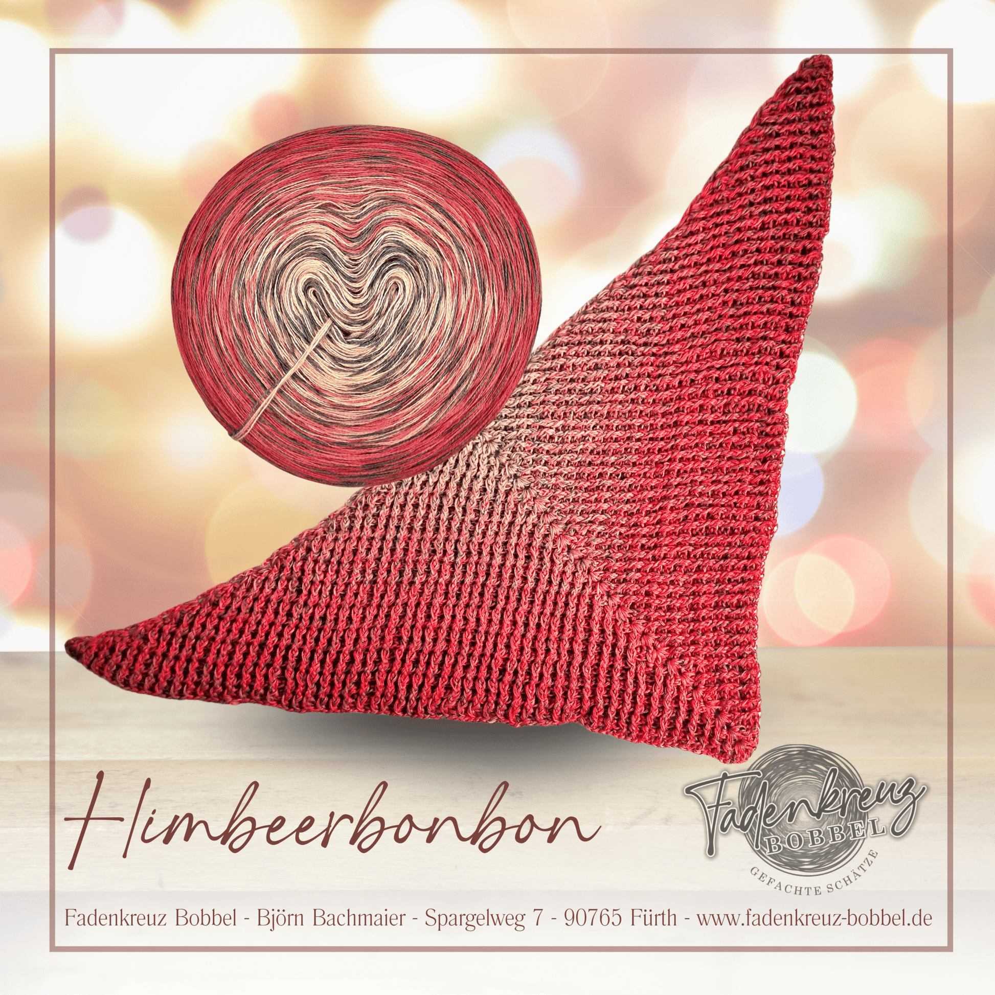 Himbeerbonbon - Fadenkreuz Bobbel Shop