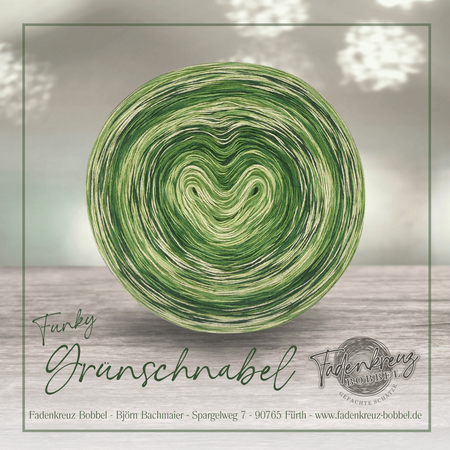 Funky Grünschnabel - Fadenkreuz Bobbel Shop