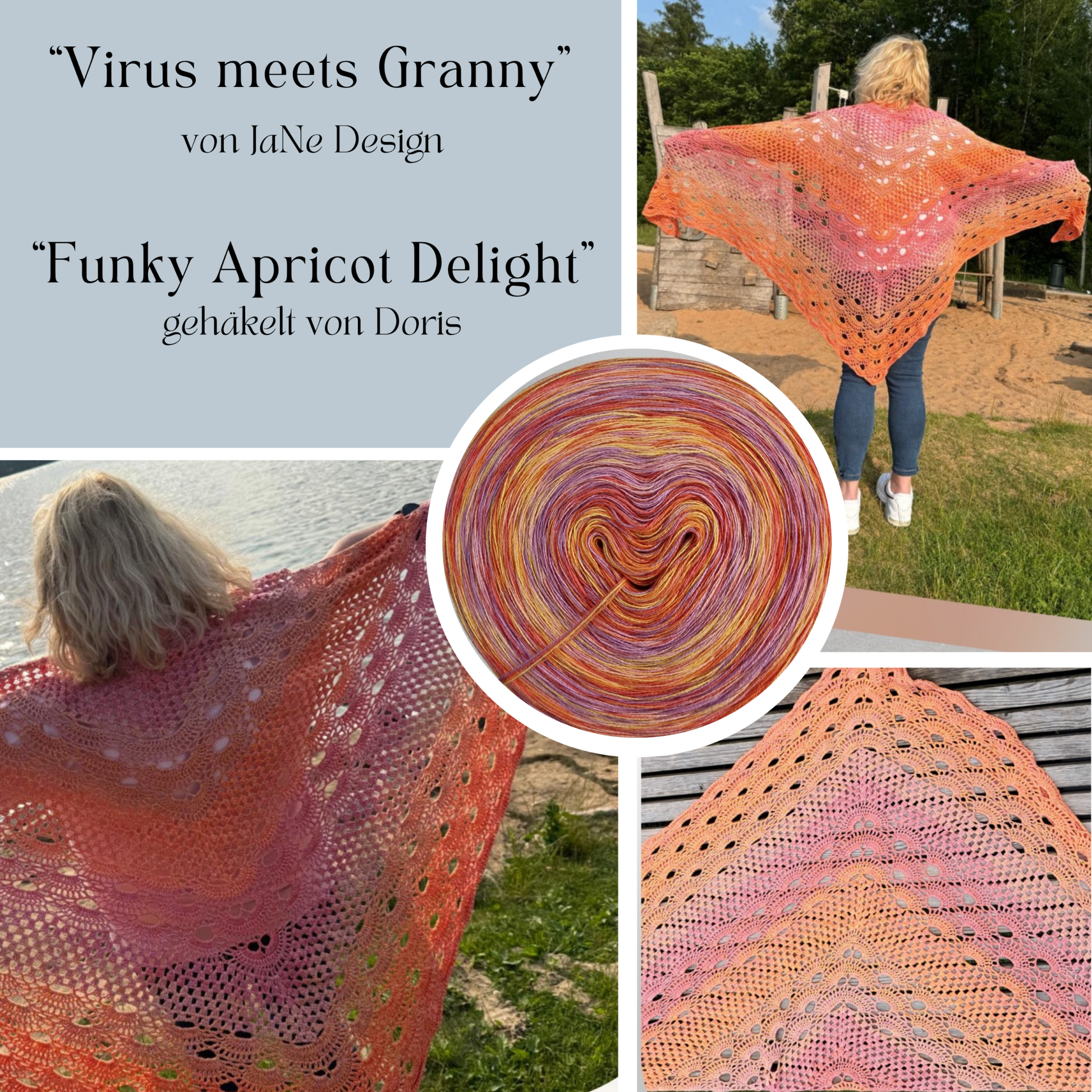Funky Apricot delight - Fadenkreuz Bobbel Shop