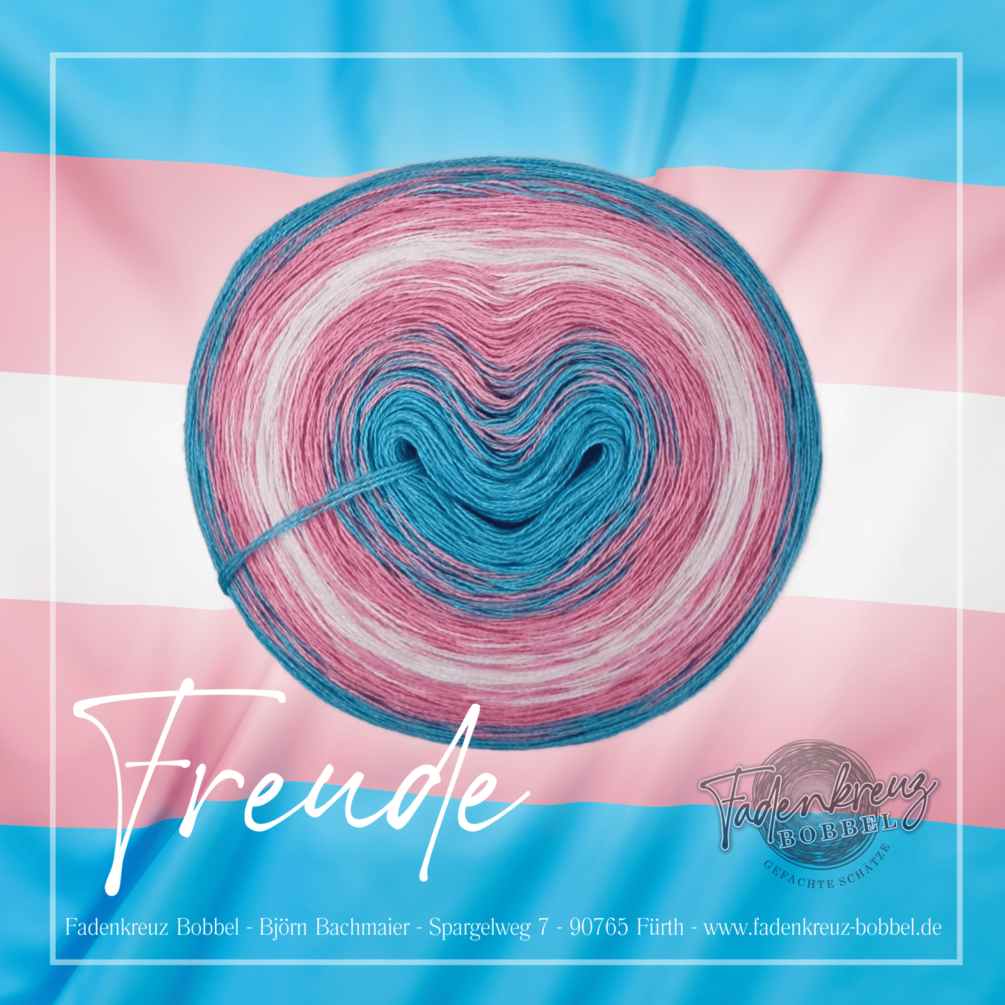 Pride Edition - Freude - Flagge der transgenden Community - Fadenkreuz Bobbel Shop