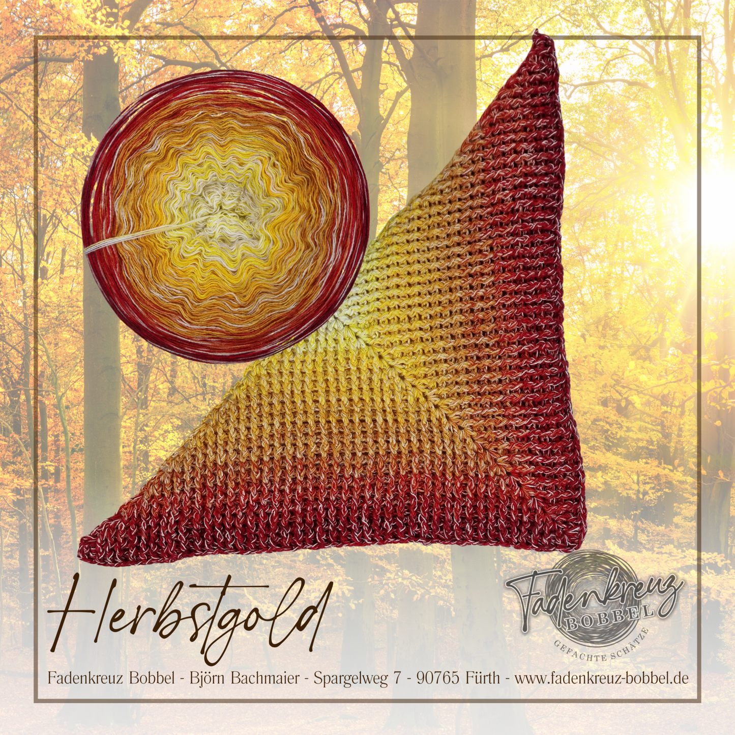 Herbstgold - Fadenkreuz Bobbel Shop