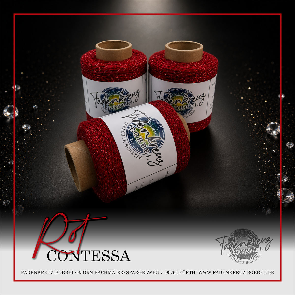 Beilaufgarn Contessa Lux Rot