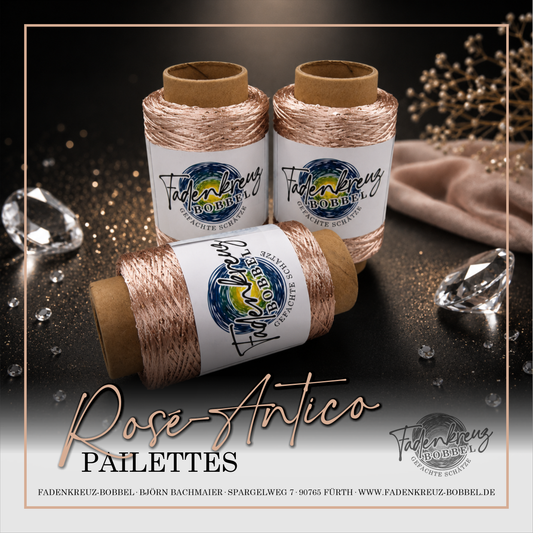 Beilaufgarn Paillettengarn Rosa Antico