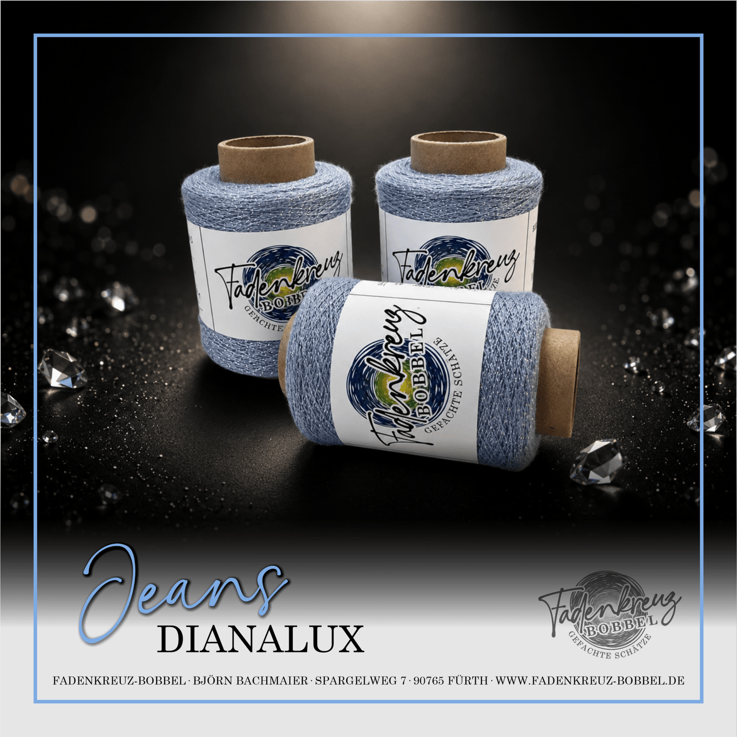Beilaufgarn Dianalux Jeans - Fadenkreuz Bobbel Shop