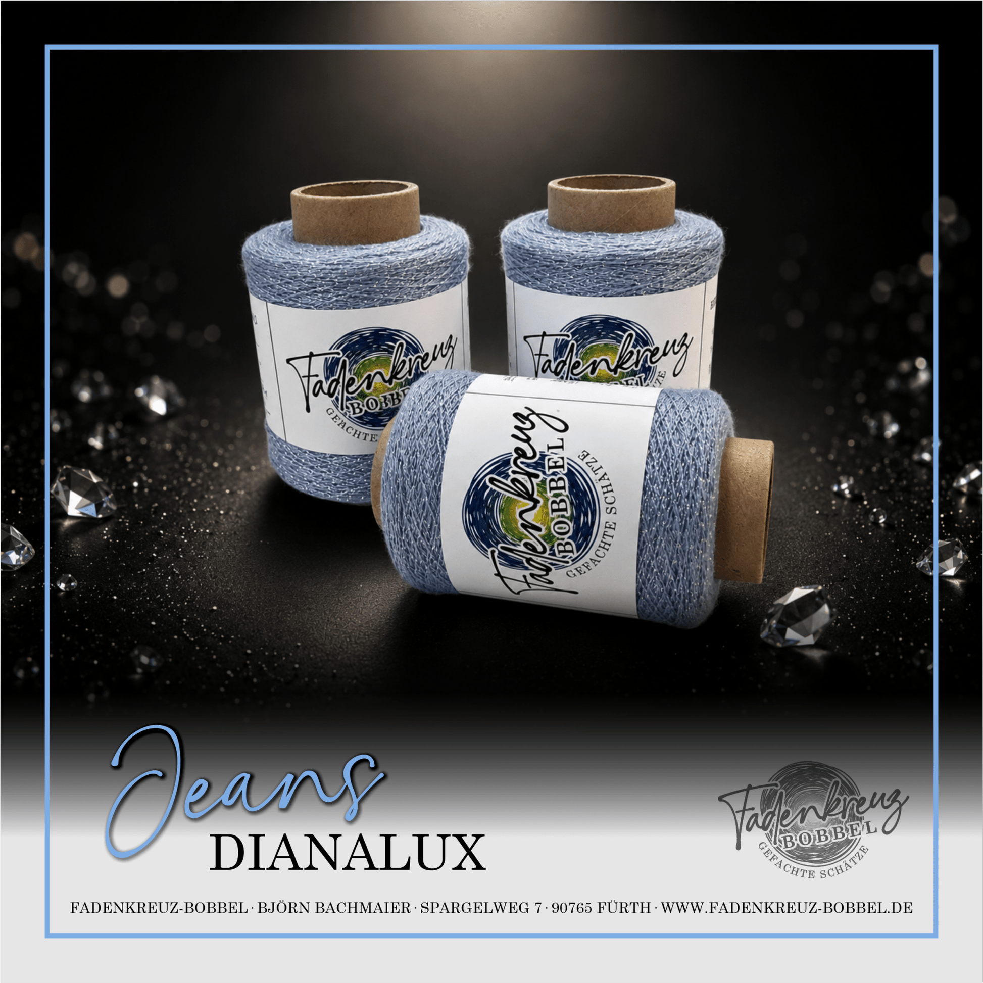 Beilaufgarn Dianalux Jeans - Fadenkreuz Bobbel Shop