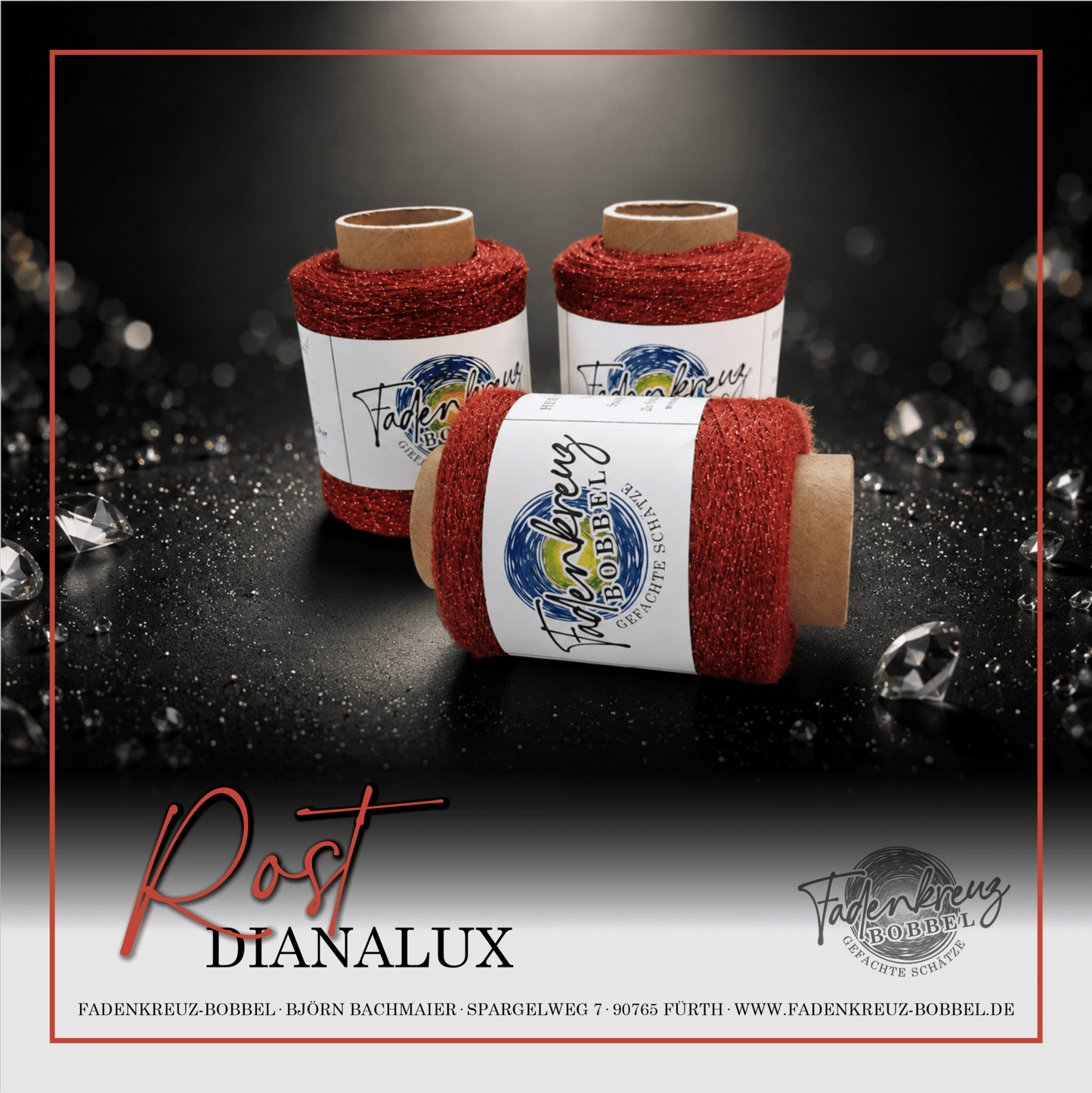 Beilaufgarn Dianalux Rost - Fadenkreuz Bobbel Shop