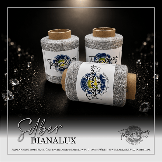 Beilaufgarn Dianalux Silber - Fadenkreuz Bobbel Shop
