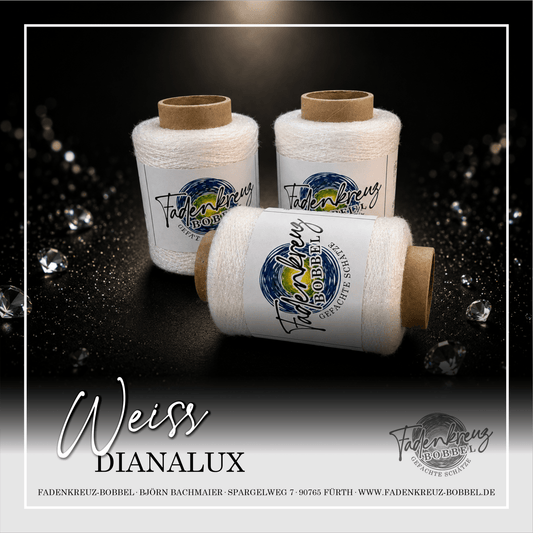Beilaufgarn Dianalux Weiß - Fadenkreuz Bobbel Shop