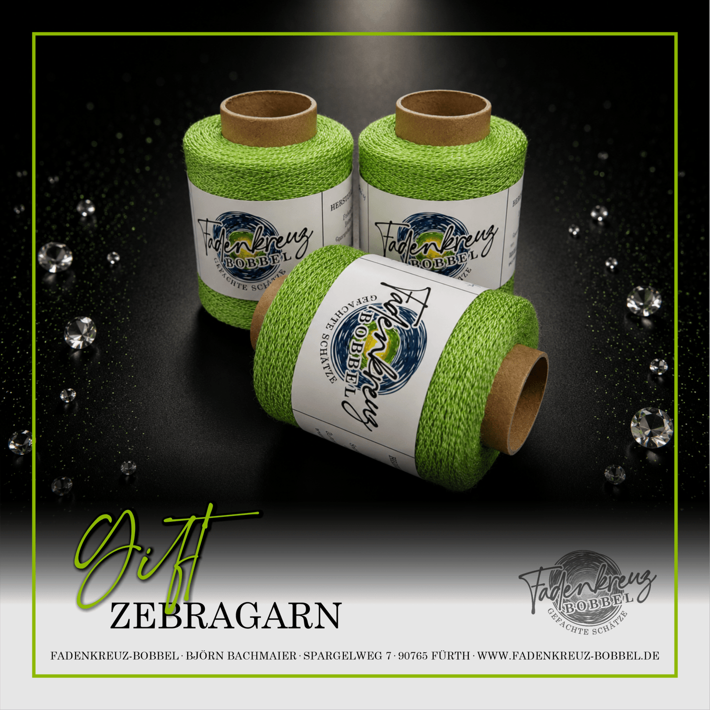 Beilaufgarn Zebragarn Gift - Fadenkreuz Bobbel Shop