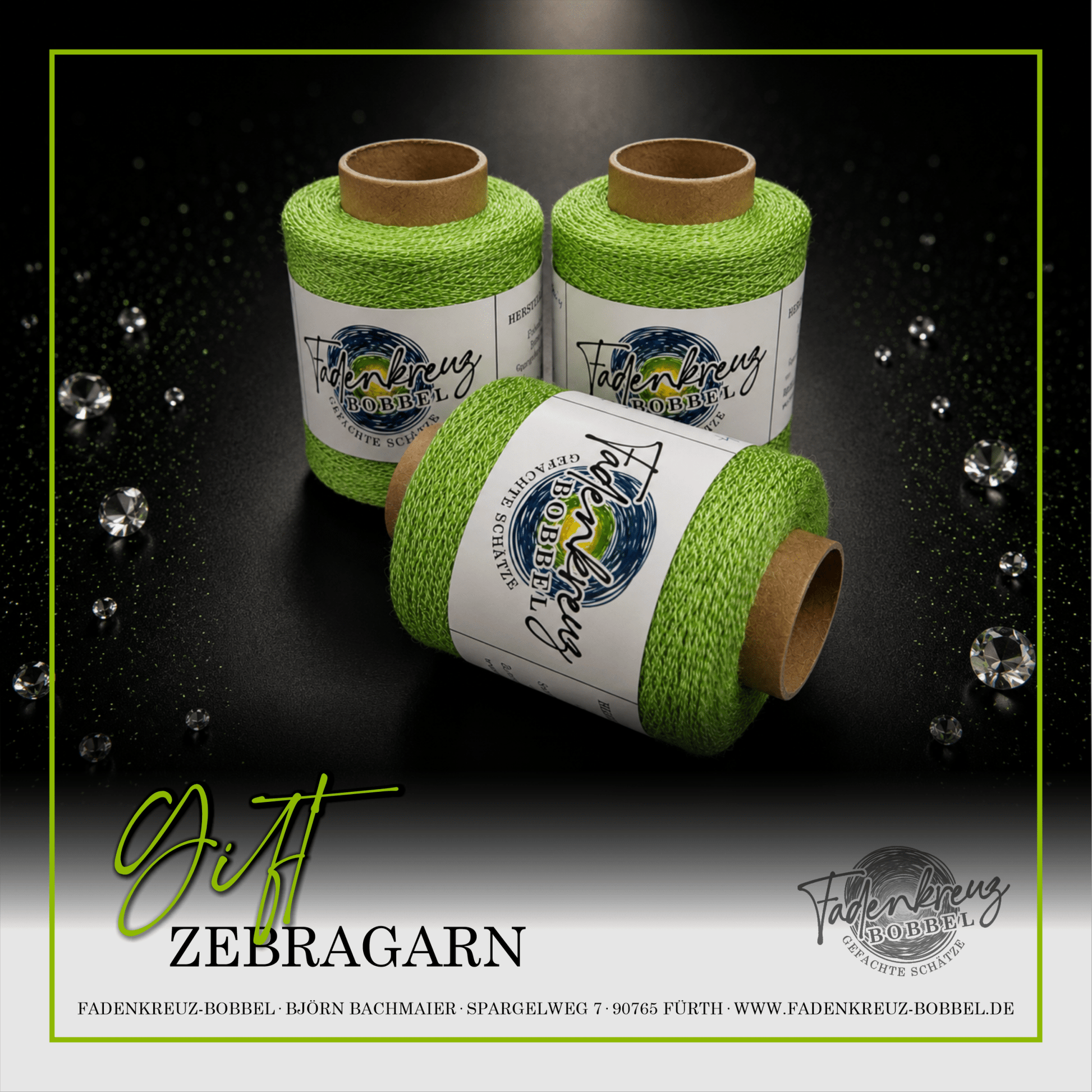 Beilaufgarn Zebragarn Gift - Fadenkreuz Bobbel Shop